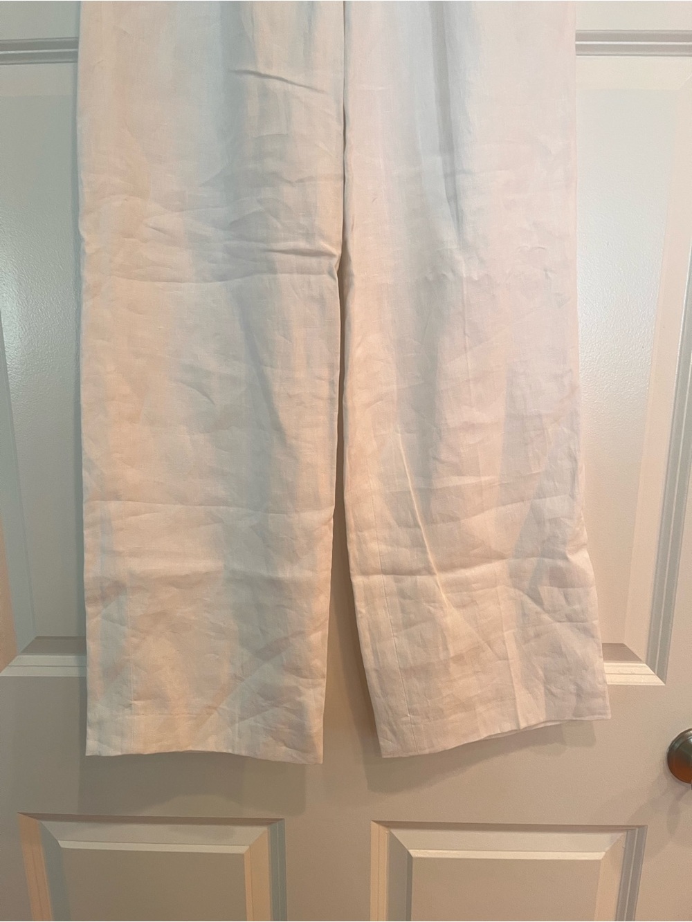 NWT Aritzia Effortless New Linen Pant Size 00 Wide Leg White Lined Italy ~ $148 - Picture 7 of 16